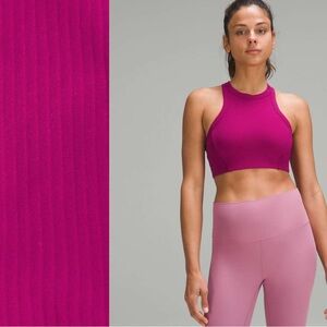 EUC Lululemon Ribbed Nulu High-Neck Yoga Bra *Light Support, B/C Cup. Size 10